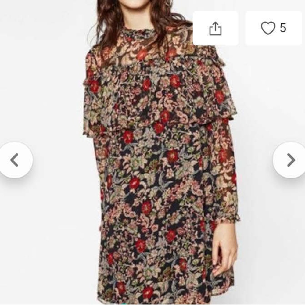 Zara floral dress size S